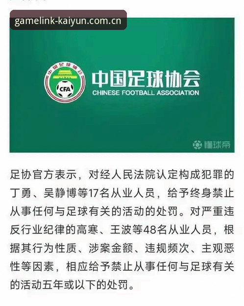 中国足球第三批禁足名单深度解读——从kaiyun体育平台视角看行业整顿完整指南